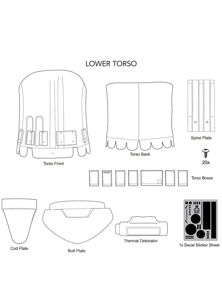 STAR WARS: First Order™ Stormtrooper Armor - Lower Torso Parts