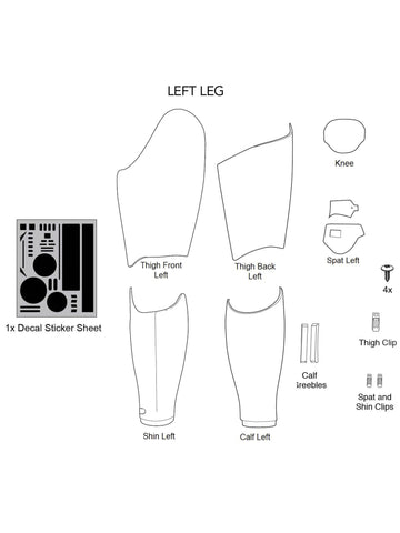 STAR WARS:  First Order™ Stormtrooper Armor - Left Leg Parts - denuonovo.com